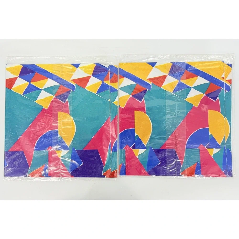 Vintage Color Burst Target Wrapping Paper Gift Wrap Sheets 2 Packages 90s